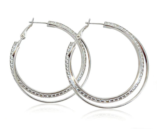 Minimalist Korean Style Jewelry Set - Diamond-Cut Bracelet & Drop Earrings in Gold/Silver, Dainty Everyday Wear