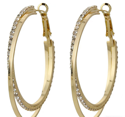 Minimalist Korean Style Jewelry Set - Diamond-Cut Bracelet & Drop Earrings in Gold/Silver, Dainty Everyday Wear